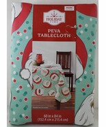 Holiday Time Santa PEVA Tablecloth Rectangle 60in x 84in - $364.28 MXN