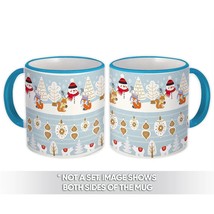 Polar Bear Baubles : Gift Mug Snowman Cute Animals Christmas Pattern Kids Room D - £12.74 GBP