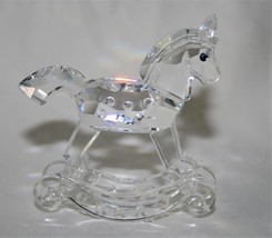 Swarovski Silver Crystal 183270 Rocking Horse Figurine - $48.00