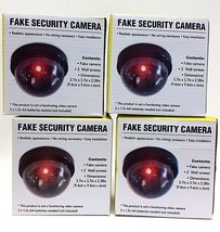 (LOT 4) BRAND NEW Dummy Camera Fake Security CCTV Dome w/ Flashing Red L... - $21.77