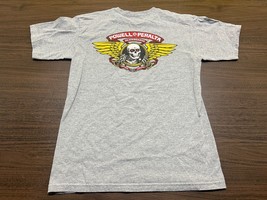 Powell-Peralta Men&#39;s Gray &quot;Winged Ripper&quot; Skateboarding T-Shirt - Small - £13.62 GBP