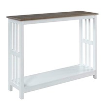 Convenience Concepts Mission Console Table in White Wood Finish- Driftwood Top - £131.49 GBP