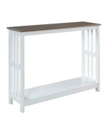Convenience Concepts Mission Console Table in White Wood Finish- Driftwo... - £129.74 GBP