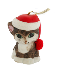 Vintage Jasco Lil Chimers cat kitten in Santa Claus hat bell  - £9.59 GBP