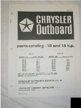 Chrysler Outboard Parts Catalog List 10 &amp; 15 HP - £8.53 GBP