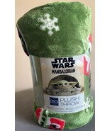 Star Wars Mandalorian Grogu Baby Yoda Plush Christmas Throw Blanket - $16.78