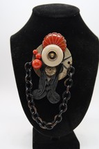 Vtg OOAK Abstract Art Jewelry Mixed Material Collage Statement Brooch Es... - $149.99