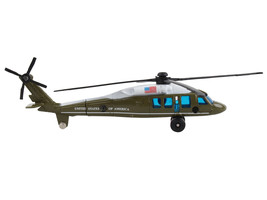 Sikorsky VH-60 White Hawk Helicopter Olive Drab with White Top &quot;United States Pr - £13.88 GBP