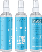 Ultra Clarity Eyeglass Lens Cleaning Spray 6 Oz 3-Pack, Glasses, Phone &amp; Electro - £15.38 GBP