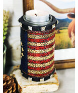 Ebros Western Patriotic Betsy Ross American Flag Decorative Votive Candl... - €16,73 EUR