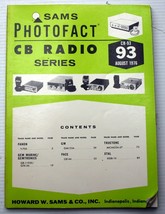 SAMS Photofact CB #93 8/1976 Parts List Schematics Circuit Trace multipl... - £8.61 GBP