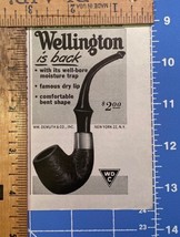 Vintage Print Ad Wellington Bent Pipe Smoking Tobacco New York WDC 4&quot; x ... - $8.81