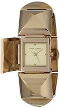 Vince Camuto VC/5088GMBK Square Gold-Tone Double-Wrap Black Leather Watch - £102.81 GBP