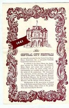 Central City Festival 1961 Colorado 30th Anniversary Brochure &amp; Program  - $17.80