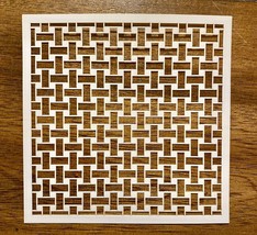 Basketweave  Stencil  10 Mil Mylar Screen Printing, Painting, Polymer Clay, Etc - £7.77 GBP