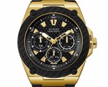 GUESS Comfortable Black Stain Resistant Silicone Watch with Gold-Tone Da... - $181.95
