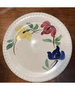Blue Ridge Southern Pottery Carnival Dinner Plate Hand Painted Flower Ha... - £11.66 GBP