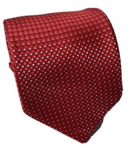 Tie Tuscani Red with Dots Hand Made Polyester L 61&quot; W 3-1/4&quot; - £11.62 GBP