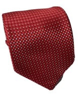 Tie Tuscani Red with Dots Hand Made Polyester L 61&quot; W 3-1/4&quot; - £11.70 GBP