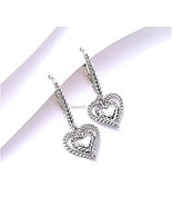 John Hardy JAI Symbols of Love Double Heart Hoop Sterling Silver Earring... - €152,67 EUR