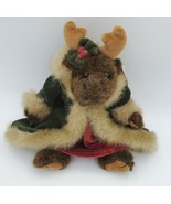 10&quot; Stuffed Reindeer MACY  Bearington Collection Genuine LE Holiday w/ t... - £21.76 GBP
