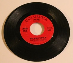 Jerry vale 45 Big Wide World - Ashamed Columbia records - $3.95