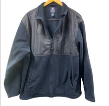 Chaps Fleece Jacket Coat Mens Blue XL Front Zip &amp; Pockets Windbreaker Ou... - $27.60