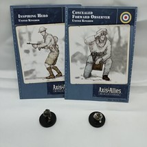 (2) Axis And Allies D-Day Miniatures Inspiring Hero And Concealed Forward - $10.88