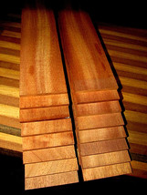 10 THIN SANDED KILN DRIED EXOTIC SAPELE 12&quot; X 3&quot; X 1/4&quot; LUMBER WOOD SCRO... - £30.03 GBP