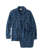 NWT L.L. Bean Men&#39;s Scotch Plaid Flannel Pajamas Swan Blue $80 L - $64.93 CAD