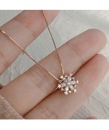 Snowflake Necklace, Winter Necklace, Silver Snowflake Necklace, Christma... - £16.57 GBP