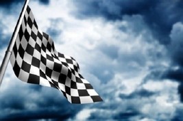 Black and White Nascar Checkered 4x6 Foot Flag Banner (150D Super Polyes... - £15.64 GBP