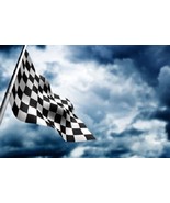 Black and White Nascar Checkered 4x6 Foot Flag Banner (150D Super Polyes... - $27.00 CAD