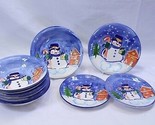 Emerald Holiday Christmas Bowls Salad Plate Saucers Lot of 9 - £30.83 GBP