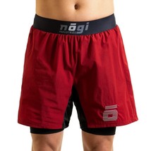 Ghost 7&quot; Premium Lined Grappling Shorts - Merlot RED Nogi Industries BJJ MMA - £54.68 GBP