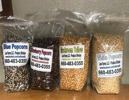 Home Grown Popcorn Sampler - 4 Bags, 3lbs Each - Strawberry, Blue, White... - $37.00+