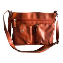 Vintage Relic Rust Brown Crossbody Purse Vegan Leather Y2K Early 2000s - $16.20
