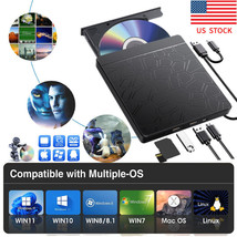 Portable Slim Usb 3.0 External Optical Drive Cd/Dvd-Rom Cd-R Dvd-R Lapto... - £30.66 GBP
