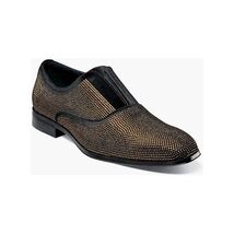 Stacy Adams Starleigh Rhinestone Plain Toe Slip On Black and Gold 25685-715 image 3