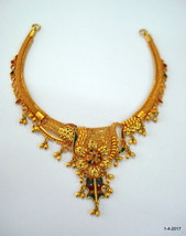 vintage antique 20kt gold necklace choker traditional handmade jewelry - £1,898.47 GBP