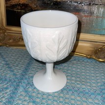 Vintage 1975 Milk Glass Chalice Compote Wine Glass,LTD 1975 White Candy ... - £14.64 GBP