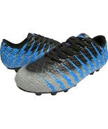 Vizari Bolt FG Soccer Shoes for Kids, Black/Sky Blue/Silver, Youth-2 - €11,34 EUR