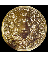 Large Roman Facing Lion Wall Relief sculpture plaque in Bronze Finish - £30.38 GBP