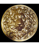 Large Roman Facing Lion Wall Relief sculpture plaque in Bronze Finish - $38.61