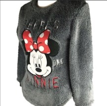 DISNEY Minnie Mouse Soft Fleece Fur Sweatshirt, Size M - £19.73 GBP