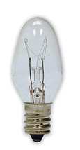 GE 6 Pack C-7 Cool Bright Clear White Replacement Bulbs 5 Watts Candelabra Base - £5.19 GBP