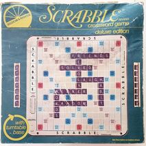1982 Scrabble Deluxe Game Vintage Turntable Base Missing 2 Tiles Blue Bo... - $25.08 CAD
