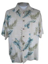 Caribbean Dillard Men Hawaiian ALOHA shirt L pit to pit 24 silk tropical luau - £13.19 GBP