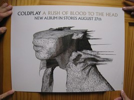 Coldplay Affiche Promo Rush De Sang Pour La Tête - £141.58 GBP