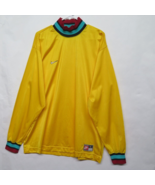 VTG Nike Shiny Yellow Goalie Soccer Team Jersey Sewn Swoosh Football USA... - £106.45 GBP